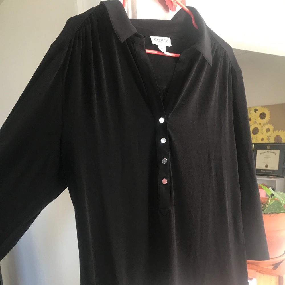 Black collared shirt